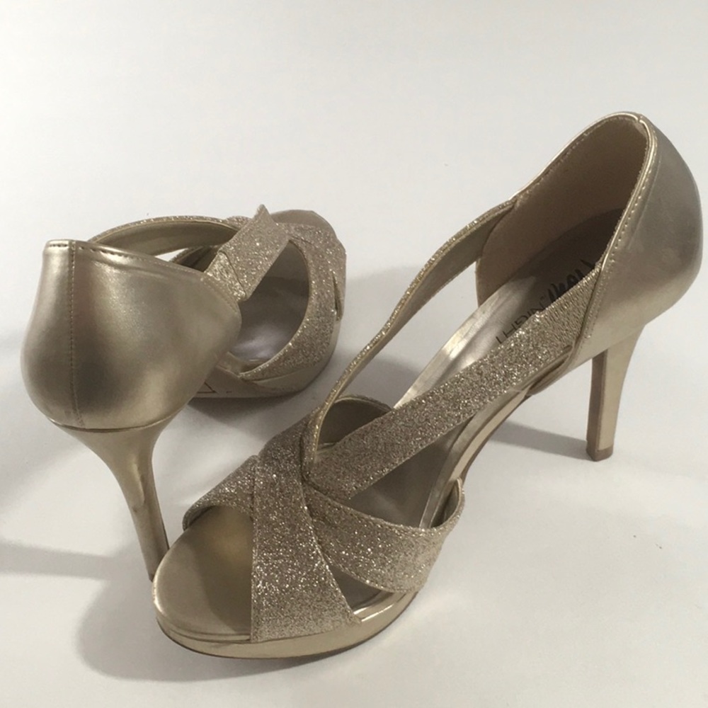 Platform evening gold sandals CS 286